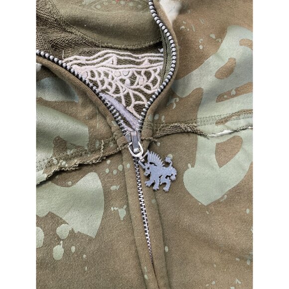 Blac Label Mens army green graphic embroided Hoodie sweatshirt Size 3XL SKU 9290 - Picture 4 of 16